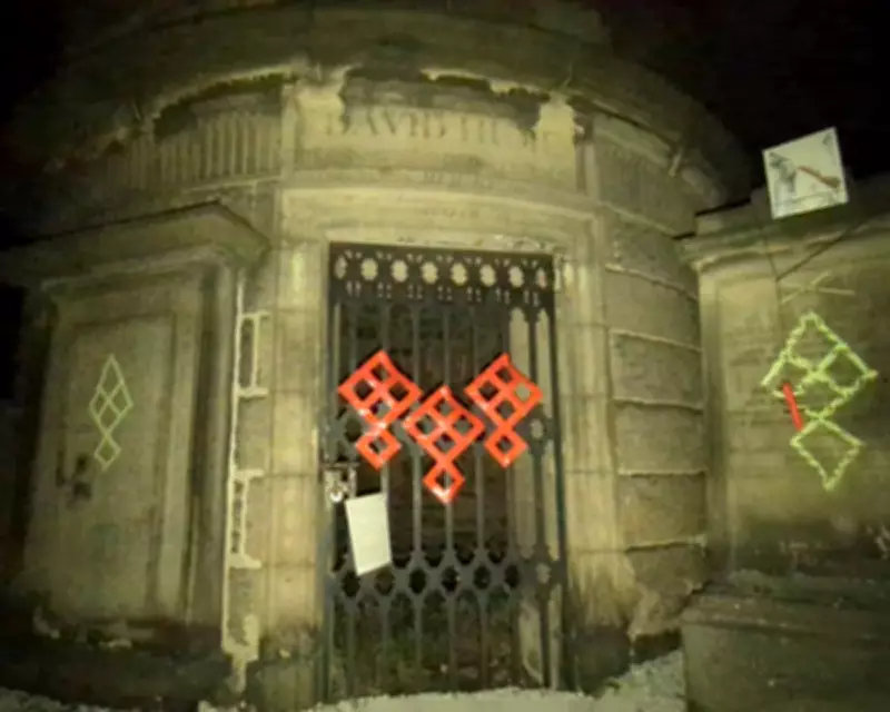 Edinburgh's Historic Hume Tomb Vandalised with Disturbing Occult Symbols