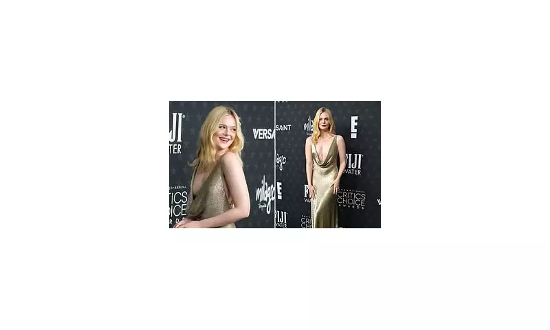 Elle Fanning's Daring Critics Choice Gown Sparks Wardrobe Malfunction Fears