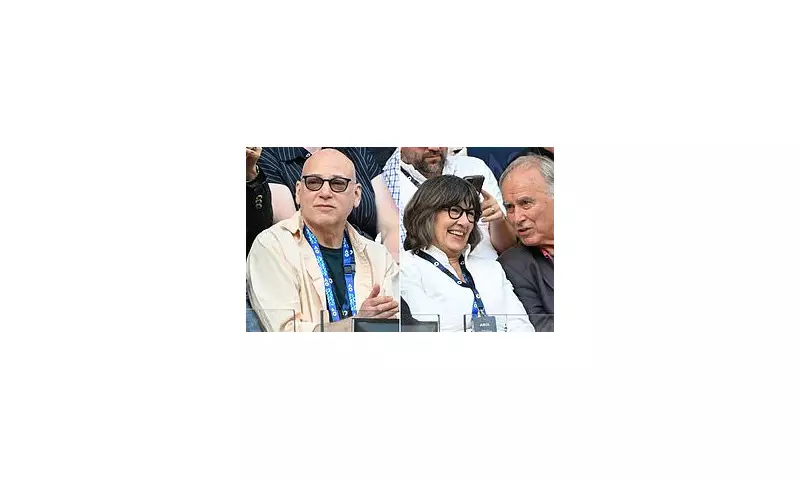 Evan Handler and Christiane Amanpour Attend Australian Open Courtside
