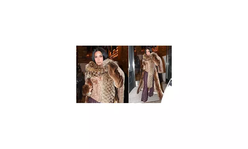 Kim Kardashian's Aspen Leather Look After 'Cordial' Holiday Reunion with Kanye West