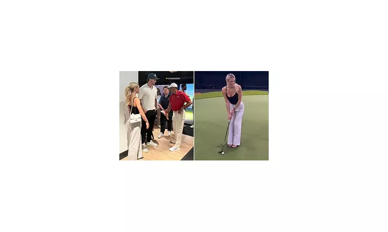 Livvy Dunne & Paul Skenes Meet Tiger Woods at TGL Ahead of His 50th Birthday Bash