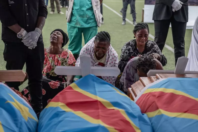 M23 Rebels Stage Symbolic Funeral for 22 Drone Strike Victims in Eastern Congo