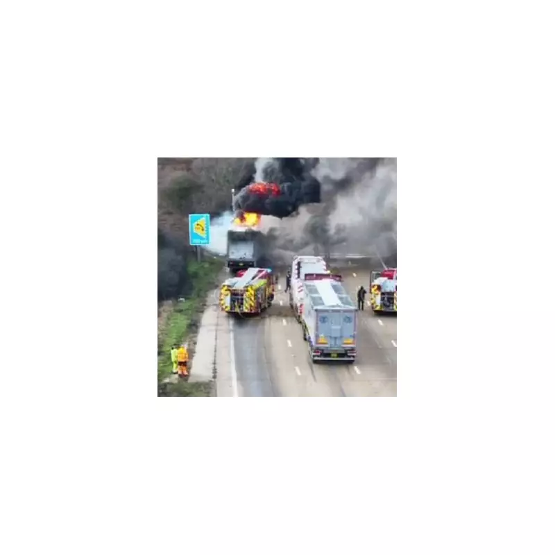 M25 Chaos: Lorry Fire Forces Motorway Closure in Hertfordshire