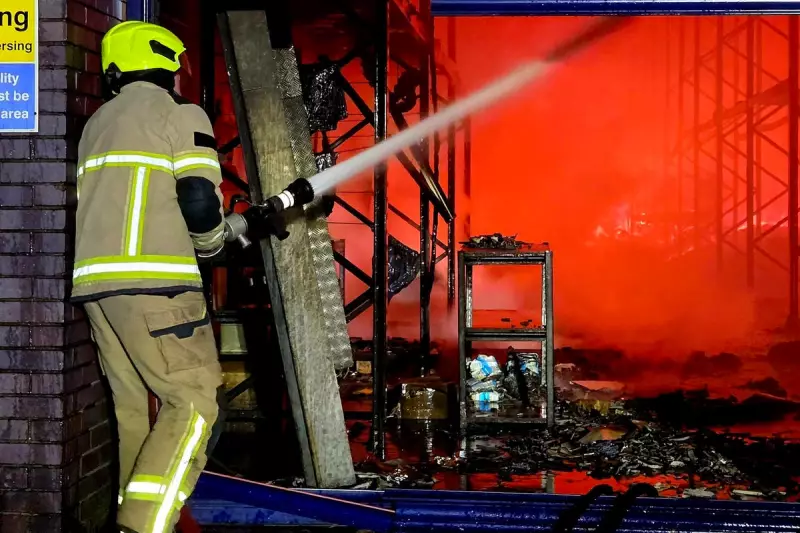 Major Warehouse Fire Near Meadowhall Shopping Centre: 10 Fire Engines Deployed