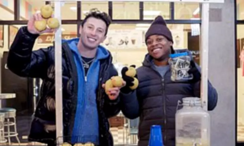 Patriots QB Tommy DeVito's Lemonade Stand Stunt Before Super Bowl 60 Clash