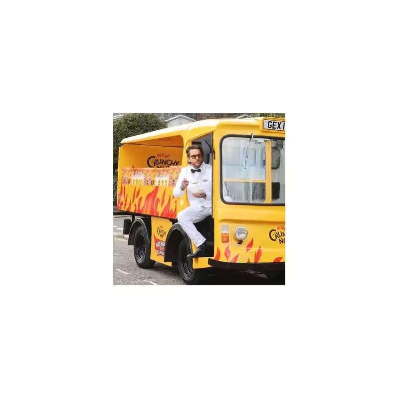 Pete Wicks Dons Milkman Uniform to Serve Kellogg's Spicy Cereal as Gen Z Craves Heat
