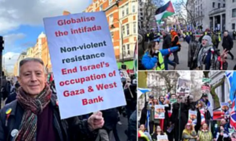 Peter Tatchell Arrested at London Pro-Palestine March Over 'Intifada' Placard
