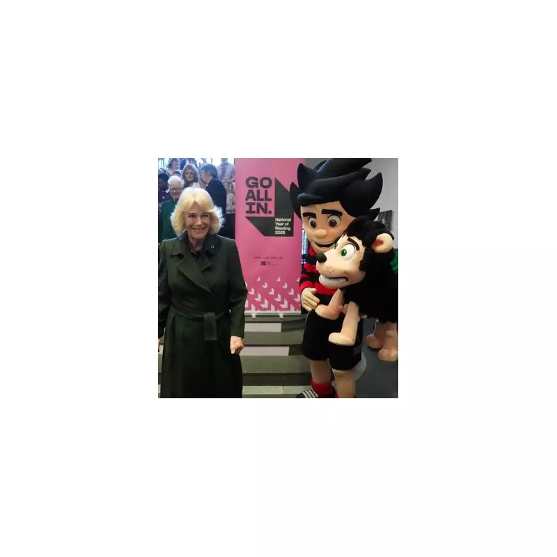 Queen Camilla Champions Reading in Edinburgh, Meets Dennis the Menace