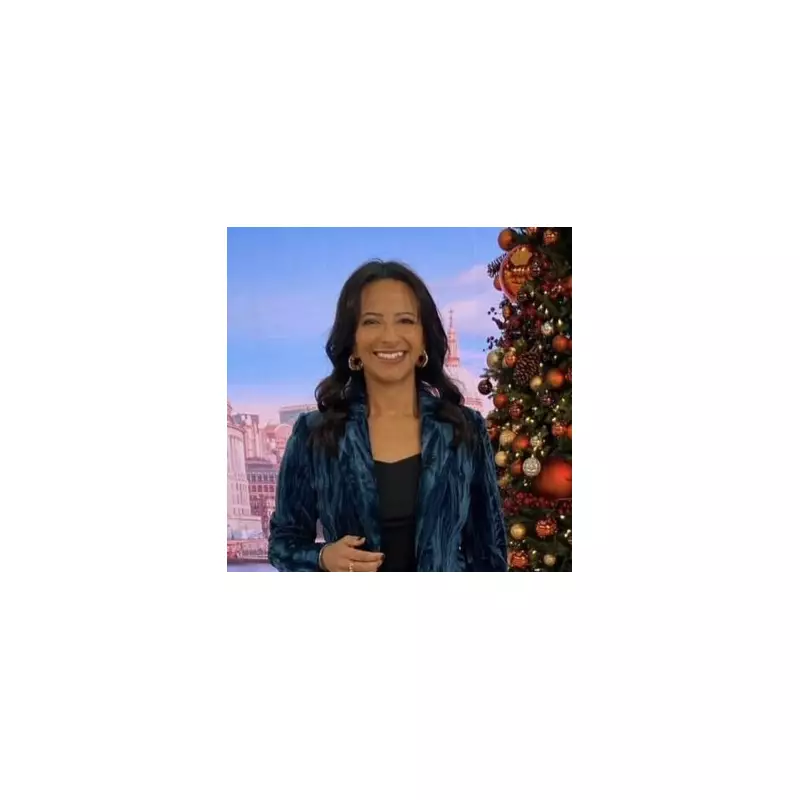 Ranvir Singh's Blue Velvet Suit: GMB Host's Festive Workwear Upgrade