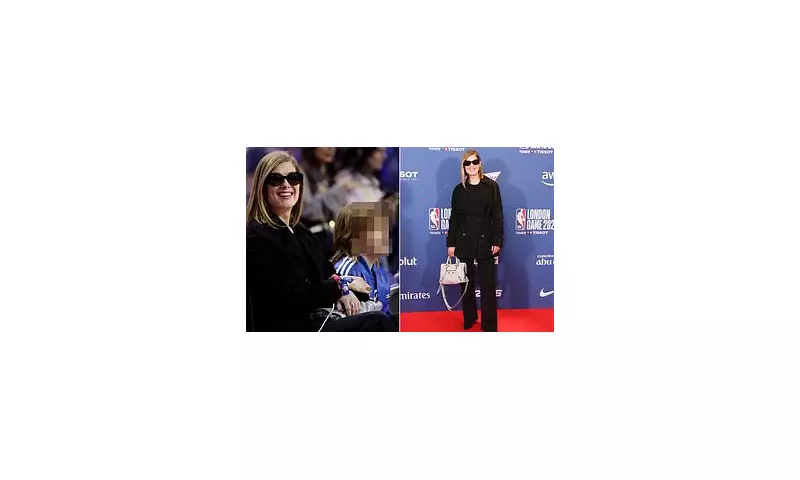 Rosamund Pike's Rare Outing With Son Atom At NBA London Game 2026