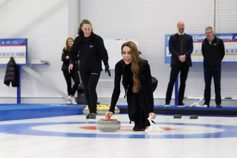 Royal Visit to Stirling: William and Kate Try Curling and Tartan Weaving