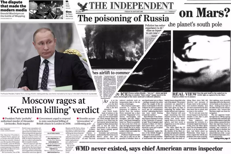 This Week in History: From Putin's Poison Plot to Water on Mars