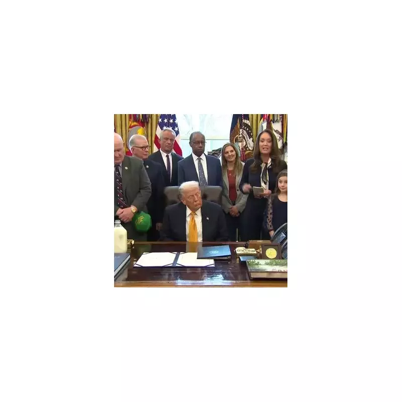 Trump Appears to Doze Off During School Milk Policy Announcement