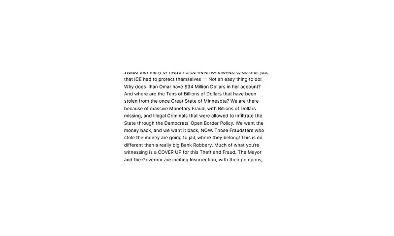 Trump Posts Image of 'Loaded' Handgun, Accuses Minneapolis of Abandoning Federal Officers