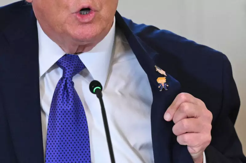 Trump's 'Happy Trump' Lapel Pin Steals Show at White House Oil Meeting