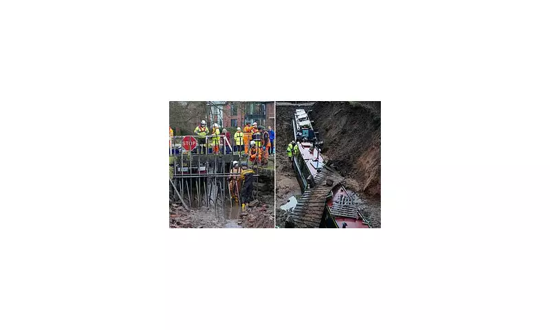 Two Narrowboats Remain Stuck in Shropshire Canal Sinkhole After Collapse