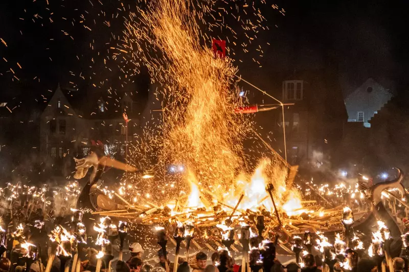 Up Helly Aa Festival Culminates in Spectacular Viking Galley Blaze
