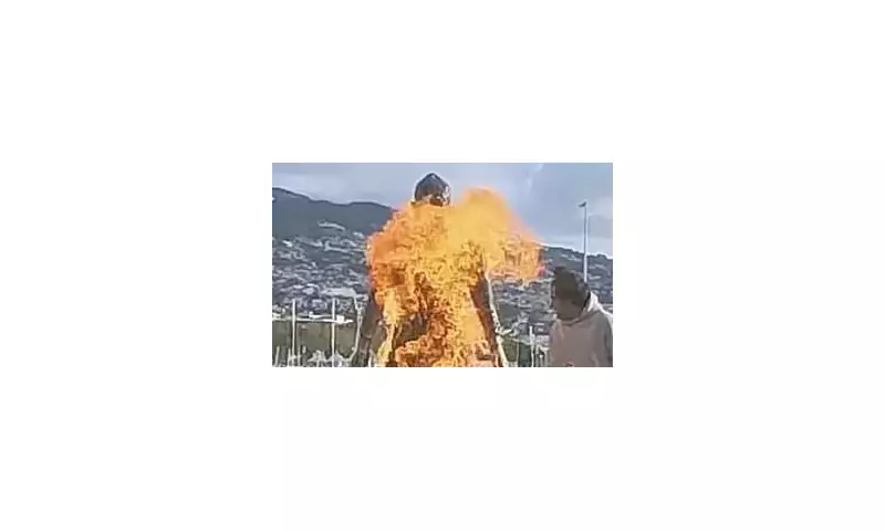 Vandal Torches Cristiano Ronaldo Statue in Madeira, Posts Bizarre Video Online