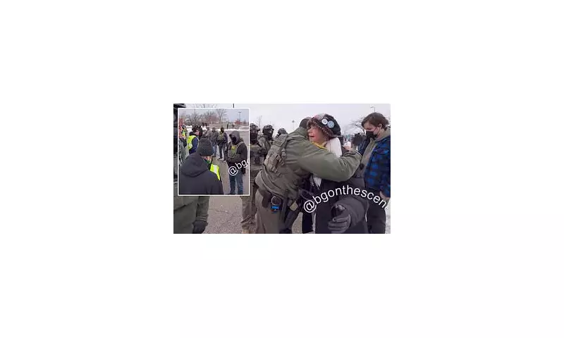 Veterans Share Heartfelt Hug Amid Minneapolis ICE Protest Unrest