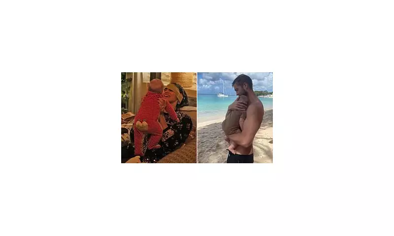 Vick Hope Shares Festive Family Snaps with Calvin Harris and Toddler Son Micah