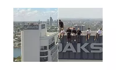 Eight Teenagers Spark Outrage After Perching on Gold Coast Hotel Rooftop