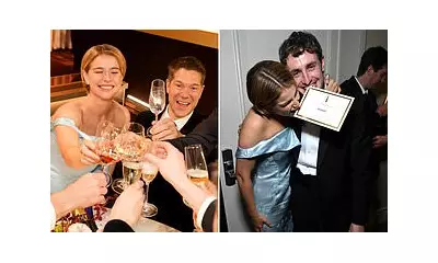 Jessie Buckley Celebrates Golden Globes Win with Husband & Co-Star Paul Mescal