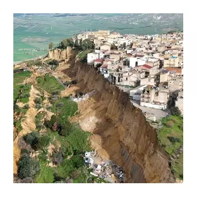 Sicilian Cliff Collapse Leaves Homes Teetering After Storm Harry Ravages Region