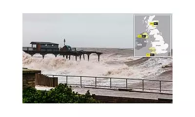 Storm Ingrid Ravages Historic Teignmouth Pier as Flood Warnings Blanket UK