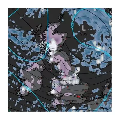 UK Snow Maps Turn Purple: 30cm Blizzard and -4C Arctic Blast Forecast