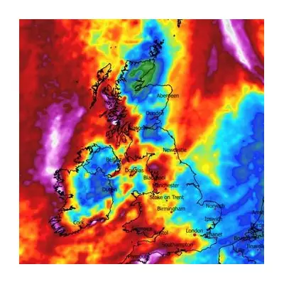 UK Weather Maps Turn Red: 1.7 Inches of Rain Forecast for South