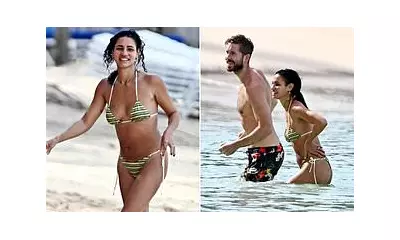 Vick Hope & Calvin Harris Enjoy Barbados Getaway After Baby & New Wellness Role