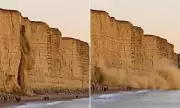 500-Tonne Jurassic Coast Cliff Collapse Caught on Camera at Broadchurch's West Bay