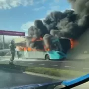 Arriva Bus Engulfed in Flames on Aintree Road, Passengers Evacuated Safely