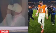 Bo Nix Watches AFC Championship from Stands Days After Ankle Surgery
