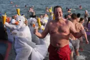 Brave Swimmers Ring in 2026 with Icy New Year's Day Dips Across UK