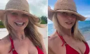 Christie Brinkley, 71, Stuns in Red Bikini on Turks and Caicos Getaway