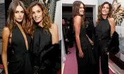 Cindy Crawford and Kaia Gerber Twin in Black at Pre-Golden Globes Party