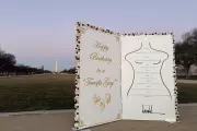 Giant Trump-Epstein Birthday Card Erected on National Mall Ahead of Inauguration