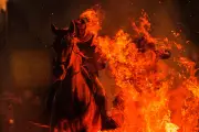 Horses Leap Through Flames in Spain's St. Anthony Animal Rituals