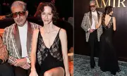 Jeff Goldblum & Emilie Livingston Turn Heads at Paris Fashion Week