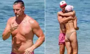 Kris Smith Shows Off Dad Bod on Melbourne Beach Day with Wife Sarah