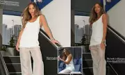 Nadia Bartel's Sheer Trousers Steal Spotlight at Australian Open 2025