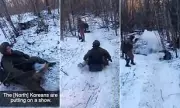 North Korean Soldier Blown Up by Landmine While Sledging in Ukraine