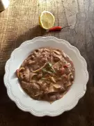 Rachel Roddy's Pasta e Fagioli with Coconut, Spring Onion, Chilli, and Lemon