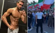 Sam Asghari Joins Chaotic LA Pro-Freedom Rally as Truck Drives into Crowd
