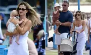 Sam Burgess and Wife Lucy Enjoy Sydney Beach Stroll With Newborn Son Mack