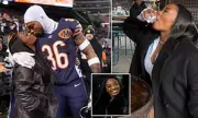 Simone Biles Celebrates Bears' Epic Playoff Comeback with Shots & Sideline Support