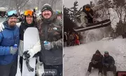Snowboarding Legend Shaun White Hits Central Park Jumps During NYC Snowstorm