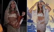 Sydney Socialite Stuns in Sheer Hen Do Dress: Tayla Cohen's Bold Bridal Look