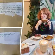 Teacher 'mortified' after stranger's note in London café criticises her loud voice